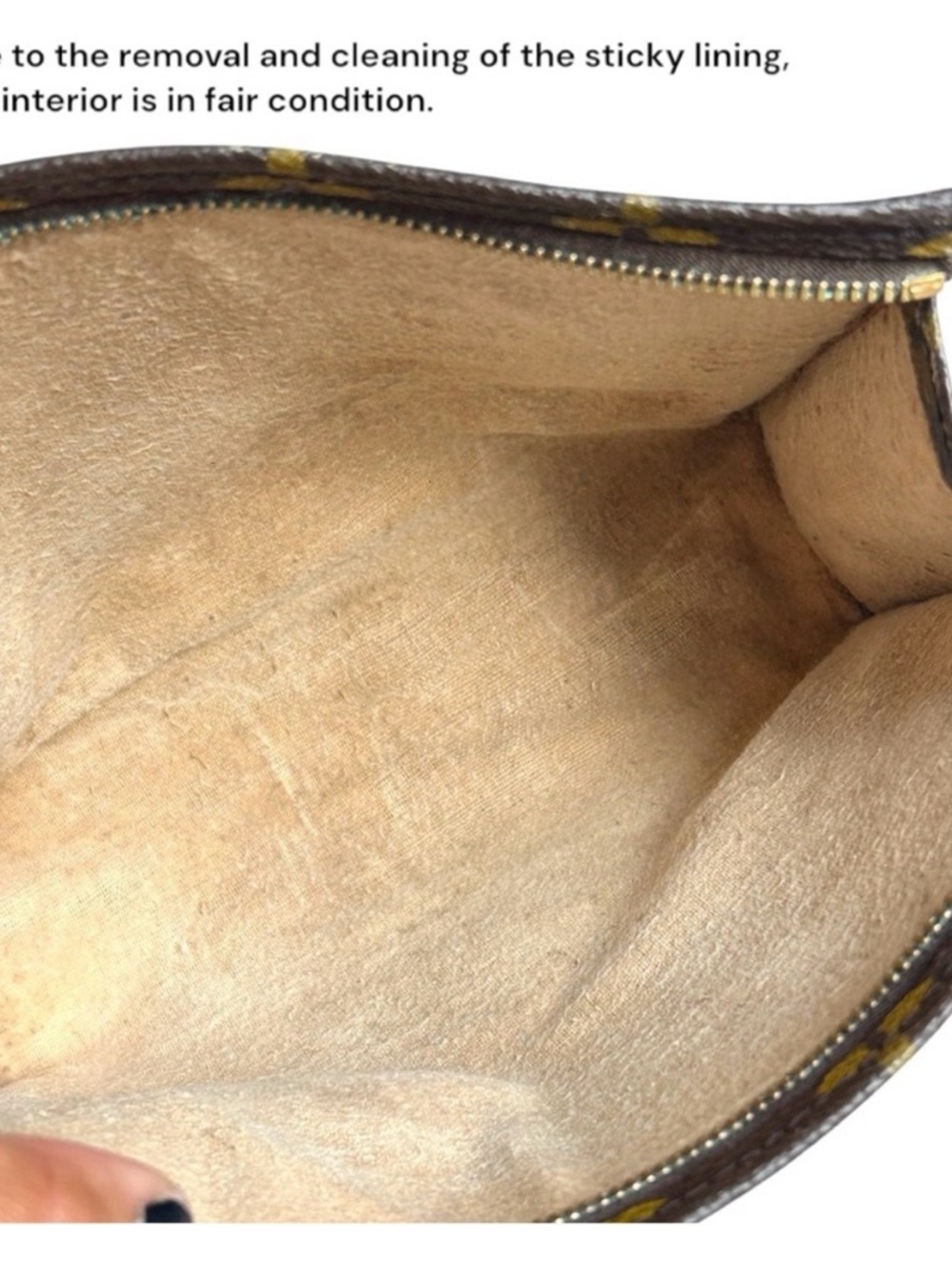Vintage LOUIS VUITTON Monogram Toiletry 19 Pouch Clutch Bag Brown Authentic - Picture 5 of 9